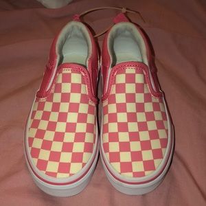 Pink & White Vans , size 12 .